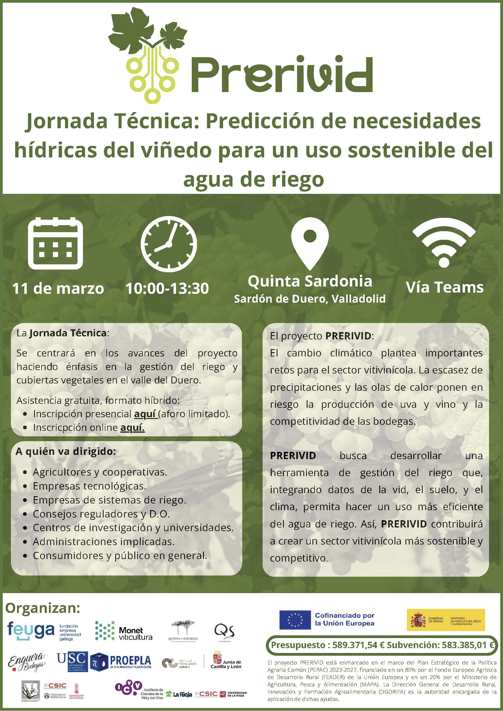Jornada Técnica del Grupo Operativo PRERIVID